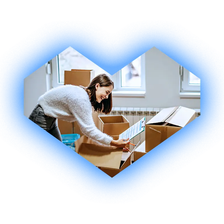 Preparing and organizing belongings for a move