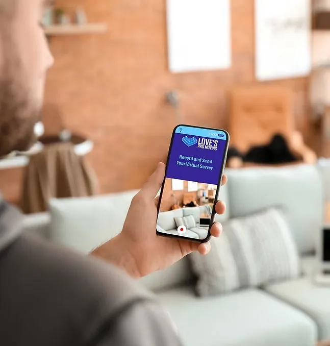 Virtual moving survey on a smartphone